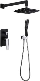 Душевой комплект Boheme Venturo чёрный/хром 374-B